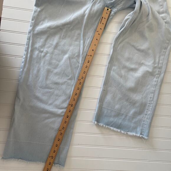 Old Navy Mid Rise Baggy Straight Light Wash Denim Jeans Size Womens 14 - Picture 6 of 9